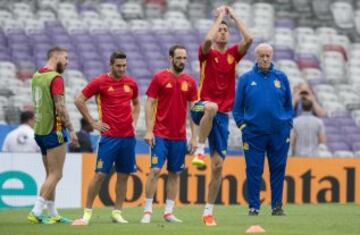 Último entrenamiento de España antes de su debut en la Eurocopa