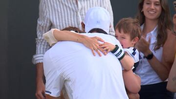 Jarry se acerca a su esposa y su hijo tras ganar en Wimbledon y regala la escena más emotiva del año