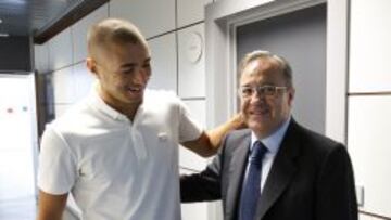 Florentino P&eacute;rez, con Benzema.