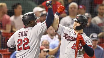 El pelotero dominicano, Miguel San&oacute; de los Minnesota Twins, conect&oacute; el cuadrangular m&aacute;s largo en la presente temporada en la victoria ante Red Sox.