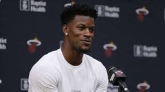 Jimmy Butler, durante el Media Day de los Miami Heat.