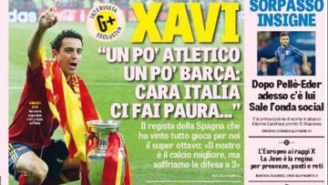 Xavi: "España siempre ha temido a Italia en los cruces"