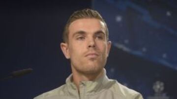 Jordan Henderson, en la conferencia de prensa.