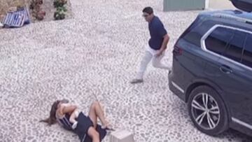 La aparatosa caída de María Pombo con su hija en brazos que es viral en redes