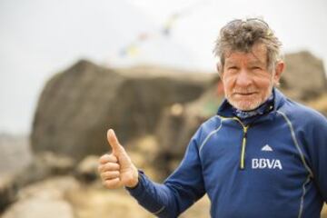 Carlos Soria reached the summit of Annapurna, the 10th highest peak on the planet and the climber's 12th 8,000 peak. At 77 he's the oldest climber to achieve the feat.