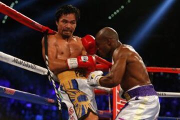 Combate entre Manny Pacquiao y Timothy Bradley Jr. en las Vegas por el título de peso welter de la Organización Mundial de Boxeo. 