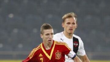 Iker Muniain, durante el encuentro del pasado jueves en Austria. 