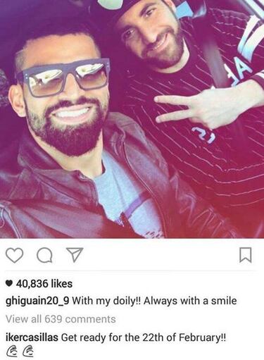 Higuaín cuelga una foto en Instagram y Casillas le advierte