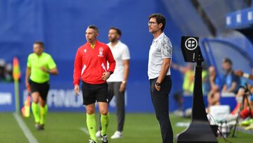 Víctor Sánchez, en el duelo ante el FC Andorra.