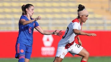 Perú ante Colombia en amistoso femenino.