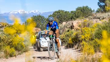 Alejandro Valverde during the Trek UCI Gravel World Series, in Berja, Spain, on April 23, 2023. (Photo by Javier Martinez de la Puente/NurPhoto via Getty Images)