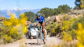 Alejandro Valverde during the Trek UCI Gravel World Series, in Berja, Spain, on April 23, 2023. (Photo by Javier Martinez de la Puente/NurPhoto via Getty Images)