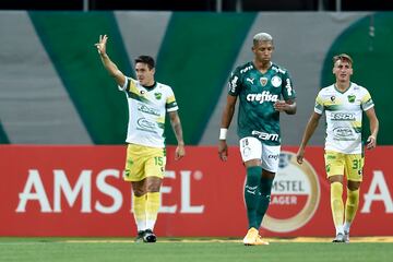 Rodríguez en un Palmeiras-Defensa y Justicia.