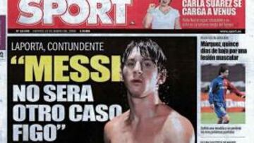 Messi, tema de portada en los periódicos catalanes
