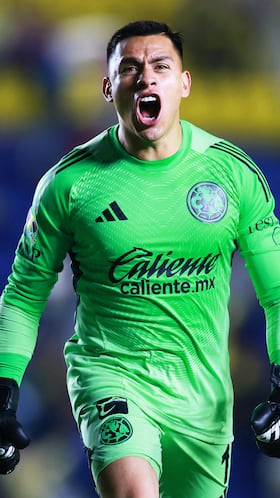 Soccer Football - Liga MX - Club America v Juarez - Estadio Ciudad de los Deportes, Mexico City, Mexico - March 4, 2026 Club America's Angel Malagon celebrates after Alejandro Zendejas scores their first goal REUTERS/Eloisa Sanchez