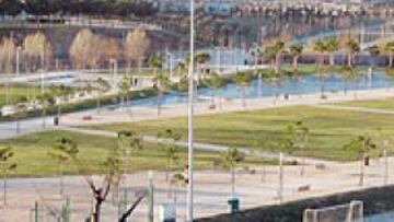 <b>EL PARQUE LINEAL DEL MANZANARES. </b>Este es el aspecto que presenta actualmente una de las dos posibles ubicaciones de la Ciudad Deportiva del Atlético en la zona de Villaverde.