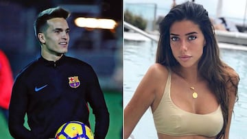 Im&aacute;genes del futbolista Denis Su&aacute;rez durante un entrenamiento con el FC Barcelona y de la modelo e influencer Nadia Avil&eacute;s posando en una piscina.