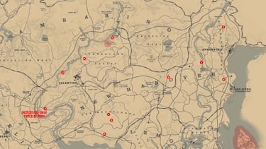 Todos los huesos de dinosaurio de Red Dead Redemption 2