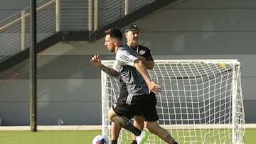 The Argentine coach was also coy when speaking about the possibility of Lionel Messi making his debut against Cruz Azul.