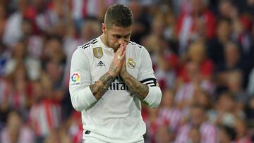 Ramos se lamenta del empate ante el Athletic.