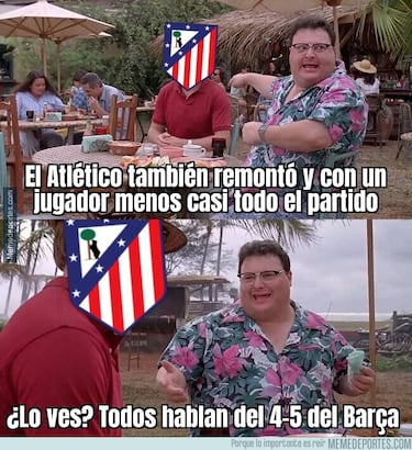 Las remontadas, protagonistas de los memes de la jornada Champions