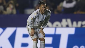 Hazard, durante el Levante-Real Madrid de 2020.