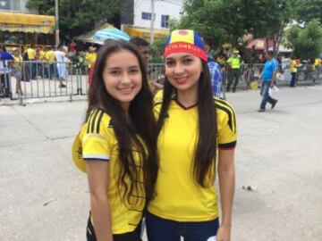 Ambiente de fiesta en B/quilla porque juega la Selección