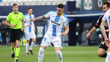 Miguel de la Fuente of CD Leganes in action during spanish Second league, La Liga Smartbank, football match played between CD Leganes and CD Tenerife at Municipal de Butarque stadium on February 21, 2021 in Leganes, Madrid, Spain.
 AFP7 
 21/02/2021 ONLY 