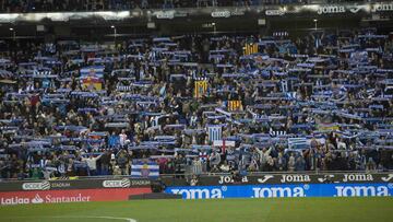 Aficionados del Espanyol. 