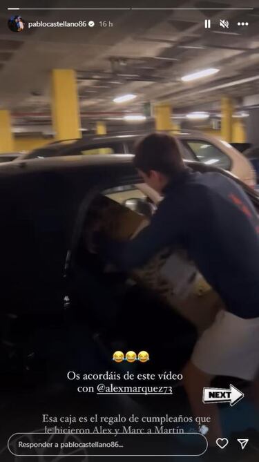 El regalo de los hermanos M¨¢rquez al hijo de Mar¨ªa Pombo