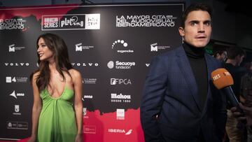 Actors Alex Gonzalez ,Maria Pedraza at photocall for premiere serie Toy Boy season 2 in Madrid on Wednesday, 29 September 2021.