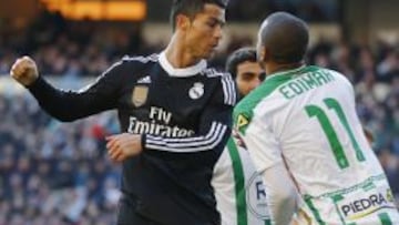 Edimar, tras ser golpeado por Cristiano.