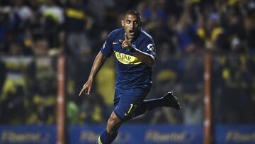 BUENOS AIRES, ARGENTINA - MARCH 29: Ramon Abila of Boca Juniors celebrates after scoring the first goal of his team during a match between Boca Juniors and Banfield as part of Superliga 2018/19 at Estadio Alberto J. Armando on April 1, 2019 in Buenos Aires, Argentina. (Photo by Marcelo Endelli/Getty Images)