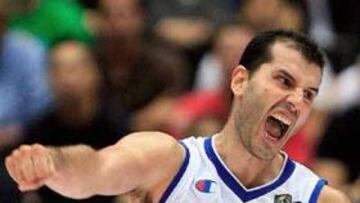 <b>FINALISTAS. </b>Michail Kakiouzis celebra la clasificación de Grecia tras ganar a Estados Unidos.