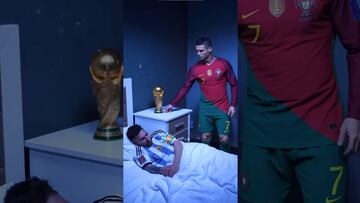 El vídeo viral con IA de Cristiano Ronaldo robándole la Copa del Mundo a Messi