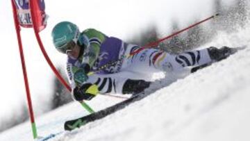 El alem&aacute;n Felix Neureuther durante la Copa del Mundo de Adelboden (Suiza). 