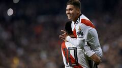 Juan Fernando Quintero con el &#039;Pity&#039; Mart&iacute;nez en River Plate