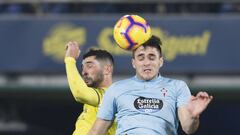 Maxi G&oacute;mez, durante el partido ante el Villarreal de la primera vuelta.