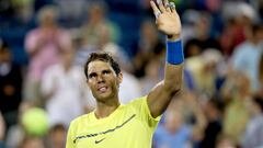 Rafael Nadal celebra su victoria ante Richard Gasquet en segunda ronda del Western &amp; Southern Open de Cincinnati.