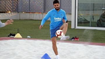 Suárez empieza a trabajar
sobre el terreno de juego