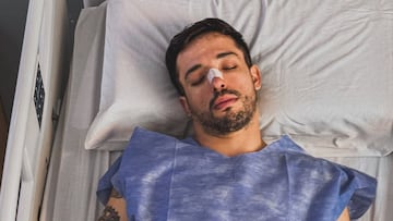 Jose Torres Gil "Maligno" recién operado de la nariz