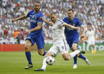 Karim Benzema, Bonucci y Stephan Lichtsteiner.