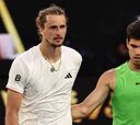 Alcaraz y Zverev de récord: el tercer partido más largo de la historia del Open de Australia