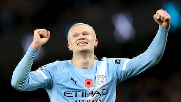 Erling Haaland adds another two goals to his tally for the season as Manchester City see off Bournemouth in the Premier League.
