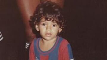 Una foto de Falcao con la camiseta del Santa Marta.