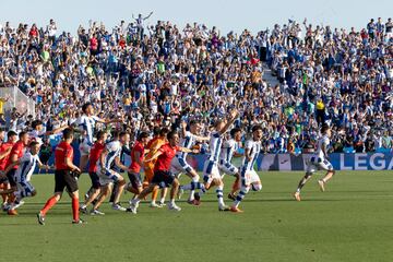 Los jugadores del Leganés celebran el ascenso a Primera División.