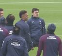 La miradita de Pochettino a sus pupilos previa al primer ejercicio