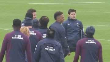 La miradita de Pochettino a sus pupilos previa al primer ejercicio