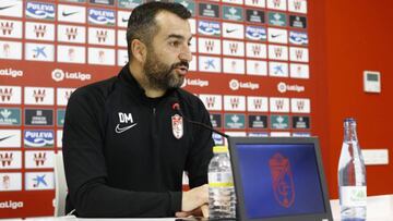 Diego Martínez durante la rueda de prensa.