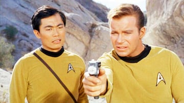 William Shatner in Star Trek with George Takei